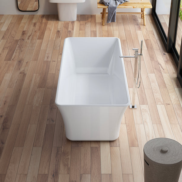 Baignoire îlot rectangulaire blanche 170 cm Sorrow / Rectangular freestanding white bathtub 170 cm Sorrow / Bañera exenta rectangular blanco 170 cm Sorrow / Vasca freestanding rettangolare bianco Sorrow / Vrijstaand rechthoekig bad wit 170 cm Sorrow