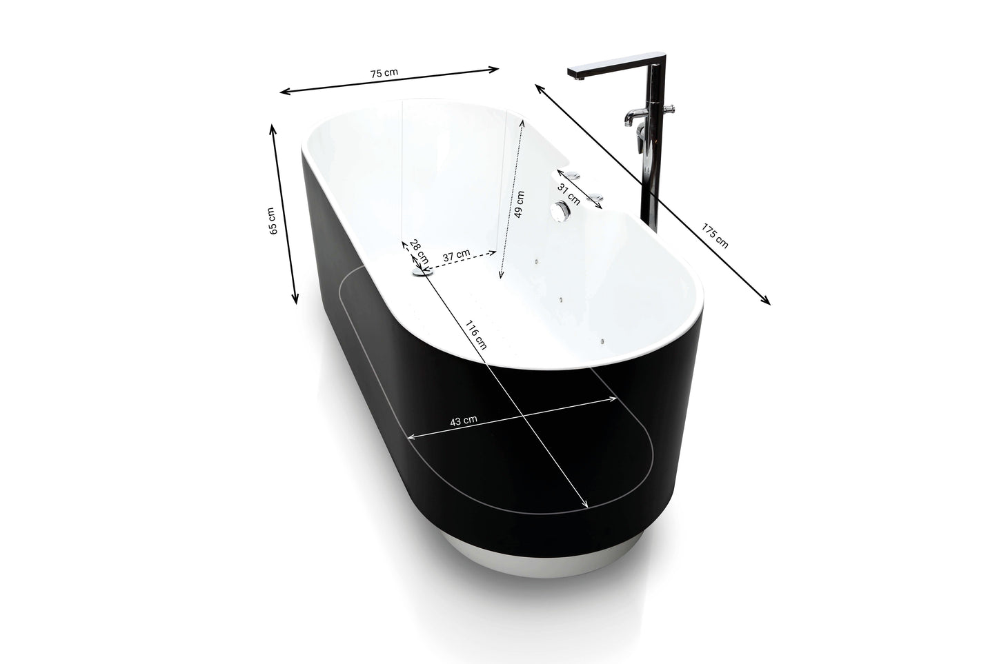 Baignoire Balnéo îlot UKIO Bulle reconditionnée
