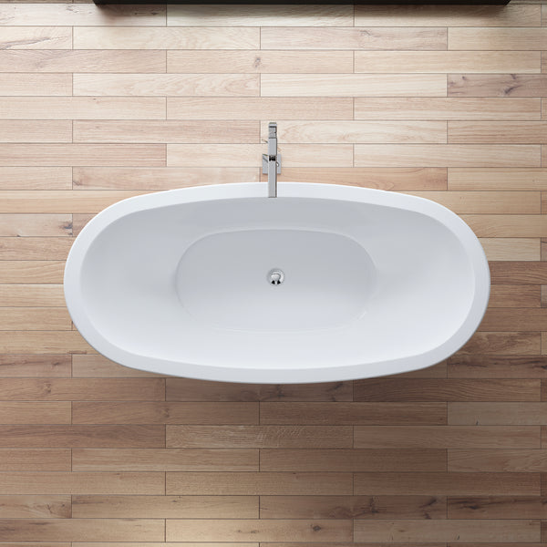 Baignoire îlot ovale blanche 175 cm Zegg / Oval freestanding white bathtub 175 cm Zegg / Bañera exenta oval blanca 175 cm Zegg / Vasca freestanding ovale bianca 175 cm Zegg / Ovale vrijstaand bad wit 175 cm Zegg