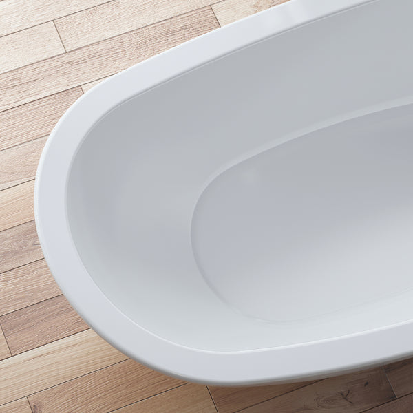 Baignoire îlot ovale blanche 175 cm Zegg / Oval freestanding white bathtub 175 cm Zegg / Bañera exenta oval blanca 175 cm Zegg / Vasca freestanding ovale bianca 175 cm Zegg / Ovale vrijstaand bad wit 175 cm Zegg