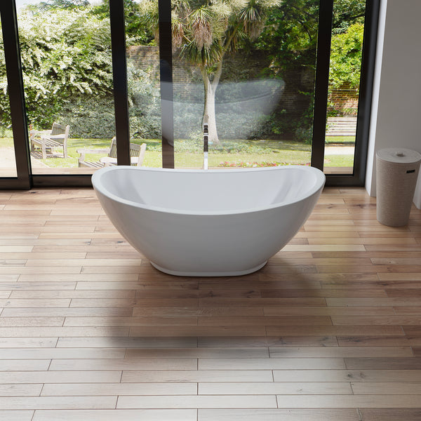 Baignoire îlot ovale blanche 175 cm Zegg / Oval freestanding white bathtub 175 cm Zegg / Bañera exenta oval blanca 175 cm Zegg / Vasca freestanding ovale bianca 175 cm Zegg / Ovale vrijstaand bad wit 175 cm Zegg