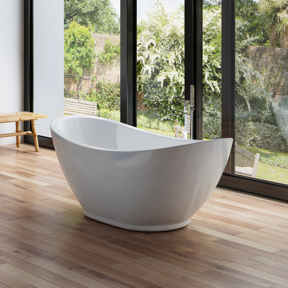 Baignoire îlot ovale blanche 175 cm Zegg / Oval freestanding white bathtub 175 cm Zegg / Bañera exenta oval blanca 175 cm Zegg / Vasca freestanding ovale bianca 175 cm Zegg / Ovale vrijstaand bad wit 175 cm Zegg