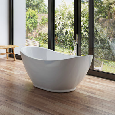 Baignoire îlot ovale blanche 175 cm Zegg / Oval freestanding white bathtub 175 cm Zegg / Bañera exenta oval blanca 175 cm Zegg / Vasca freestanding ovale bianca 175 cm Zegg / Ovale vrijstaand bad wit 175 cm Zegg