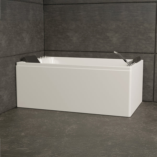 Baignoire balnéo d’angle deux personnes blanche et noire 170 cm Brava duo Jets / Two-person corner whirlpool bath white and black 170 cm Brava duo Jets / Bañera hidromasaje esquinera dos personas blanco y negro 170 cm Brava duo Jets / Vasca idromassaggio angolare due persone bianca e nera 170 cm Brava duo Jets / 2-persoons bubbelbad hoekwhirlpool wit en zwart 170 cm Brava duo Jets