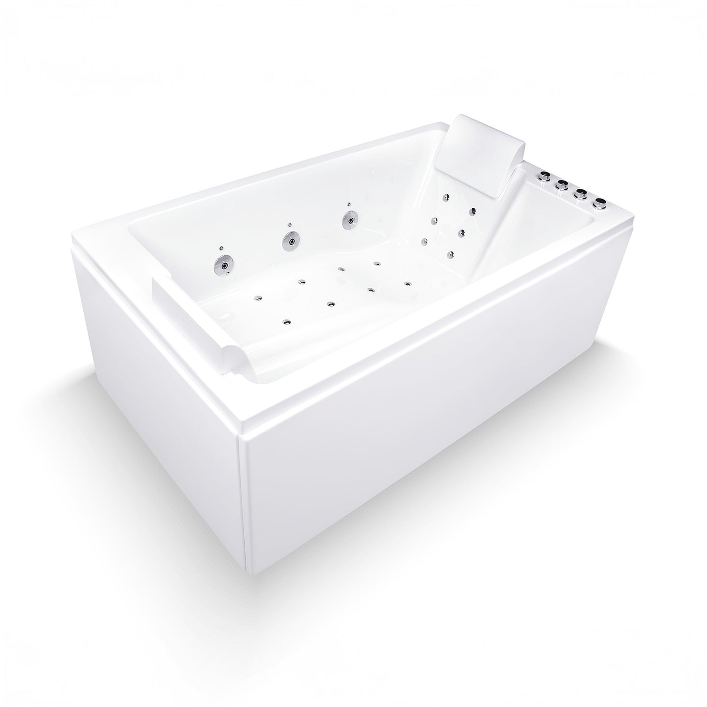 Baignoire balnéo deux personnes blanche 170 cm Cetana duo Wave / Rectangular 2-person whirlpool bathtub white 170 cm Cetana duo Wave / Bañera de hidromasaje doble blanco 170 cm Cetana duo Wave / Vasca idromassaggio 2 posti rettangolare bianco 170 cm Cetana duo Wave / Rechthoekig 2-persoons bubbelbad wit 170 cm Cetana duo Wave