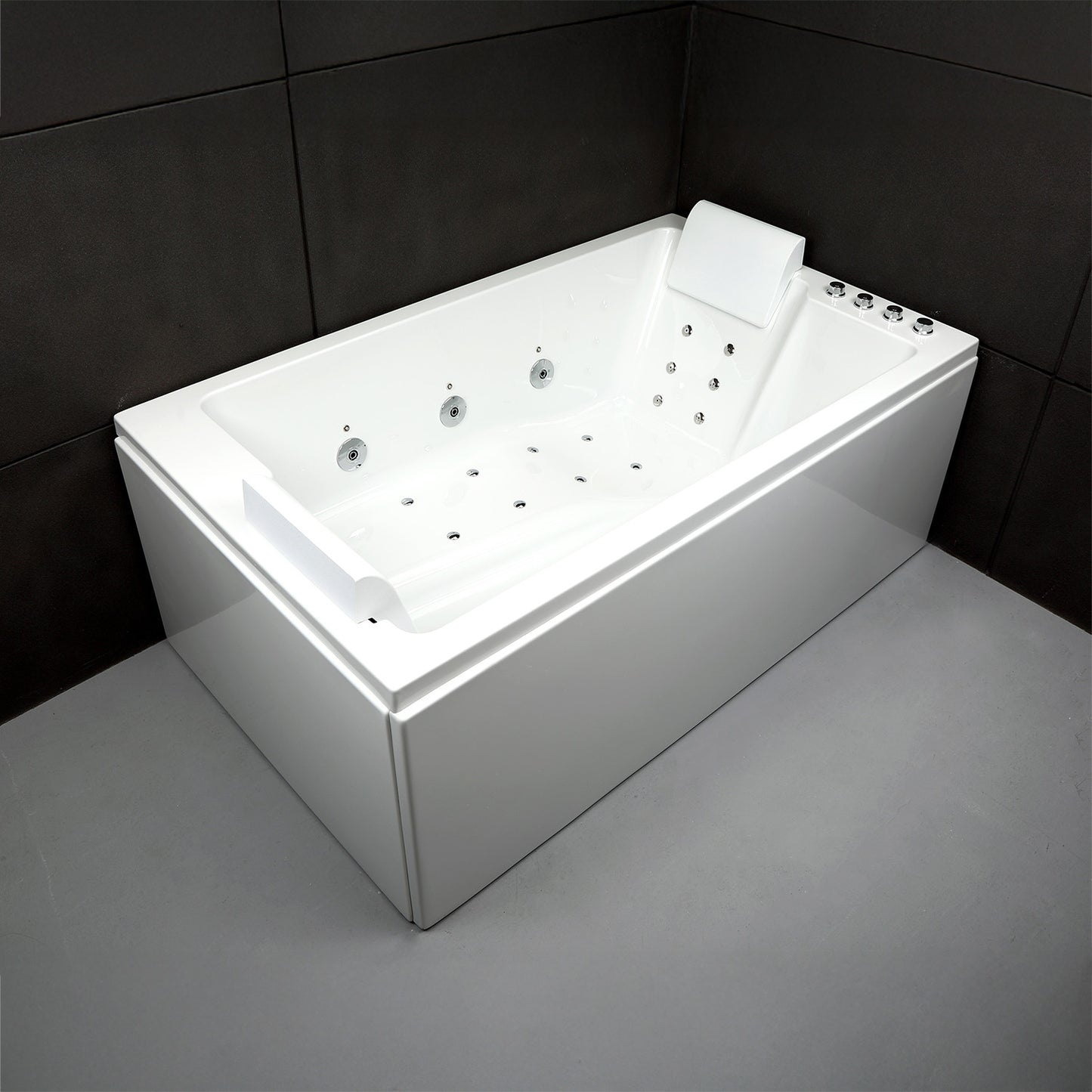 Baignoire balnéo deux personnes blanche 170 cm Cetana duo Wave / Rectangular 2-person whirlpool bathtub white 170 cm Cetana duo Wave / Bañera de hidromasaje doble blanco 170 cm Cetana duo Wave / Vasca idromassaggio 2 posti rettangolare bianco 170 cm Cetana duo Wave / Rechthoekig 2-persoons bubbelbad wit 170 cm Cetana duo Wave