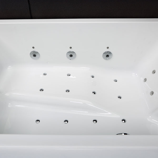 Baignoire balnéo deux personnes blanche 170 cm Cetana duo Wave / Rectangular 2-person whirlpool bathtub white 170 cm Cetana duo Wave / Bañera de hidromasaje doble blanco 170 cm Cetana duo Wave / Vasca idromassaggio 2 posti rettangolare bianco 170 cm Cetana duo Wave / Rechthoekig 2-persoons bubbelbad wit 170 cm Cetana duo Wave