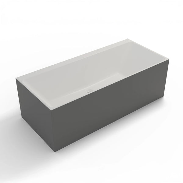 Baignoire semi-îlot rectangulaire Cobalt 170 cm grise Spalina – vue produit