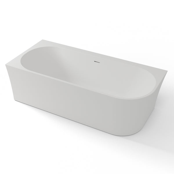 Baignoire semi-îlot murale d’angle Cosmic 180 cm blanche Spalina version gauche – vue produit