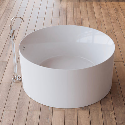 Baignoire îlot ronde blanche 130 cm Loom 2.0 / Circle freestanding bathtub white 130 cm Loom 2.0 / Bañera exenta redonda blanco 130 cm Loom 2.0 / Vasca freestanding rotonda bianco 130 cm Loom 2.0 / Vrijstaand rond bad wit 130 cm Loom 2.0