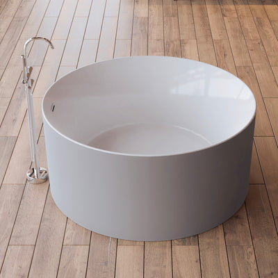 Baignoire îlot ronde grise 130 cm Loom 2.0 / Circle freestanding bathtub grey 130 cm Loom 2.0 / Bañera exenta redonda grise 130 cm Loom 2.0 / Vasca freestanding rotonda grigia 130 cm Loom 2.0 / Vrijstaand rond bad grijs 130 cm Loom 2.0