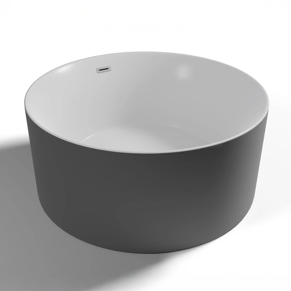 Baignoire îlot ronde Loom 2.0 grise Spalina – vue produit
