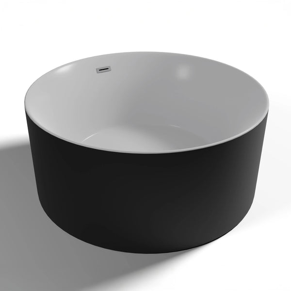 Baignoire îlot ronde Loom 2.0 noire Spalina – vue produit