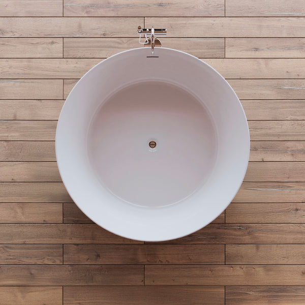 Baignoire îlot ronde noire 130 cm Loom 2.0 / Circle freestanding bathtub black 130 cm Loom 2.0 / Bañera exenta redonda negro 130 cm Loom 2.0 / Vasca freestanding rotonda nera 130 cm Loom 2.0 / Vrijstaand rond bad zwart 130 cm Loom 2.0