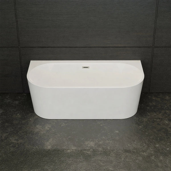 Baignoire semi-îlot murale Naos blanche Spalina – vue produit