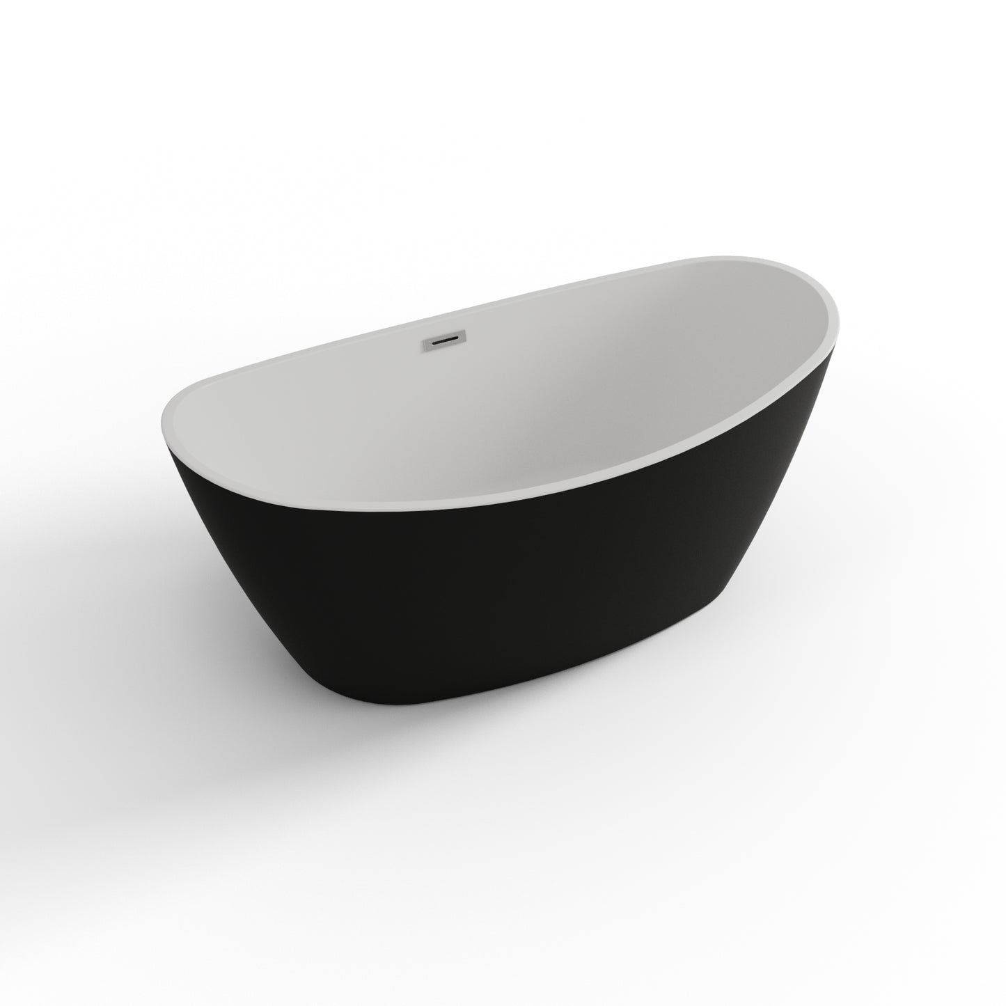 Baignoire îlot ovale Neroon 160 cm noire Spalina – vue produit