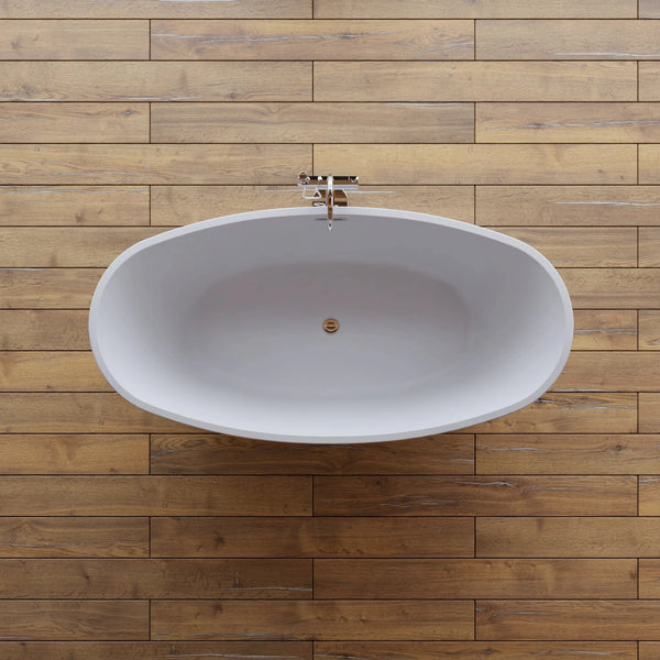 Baignoire îlot ovale Neroon 160 cm noire Spalina – vue produit