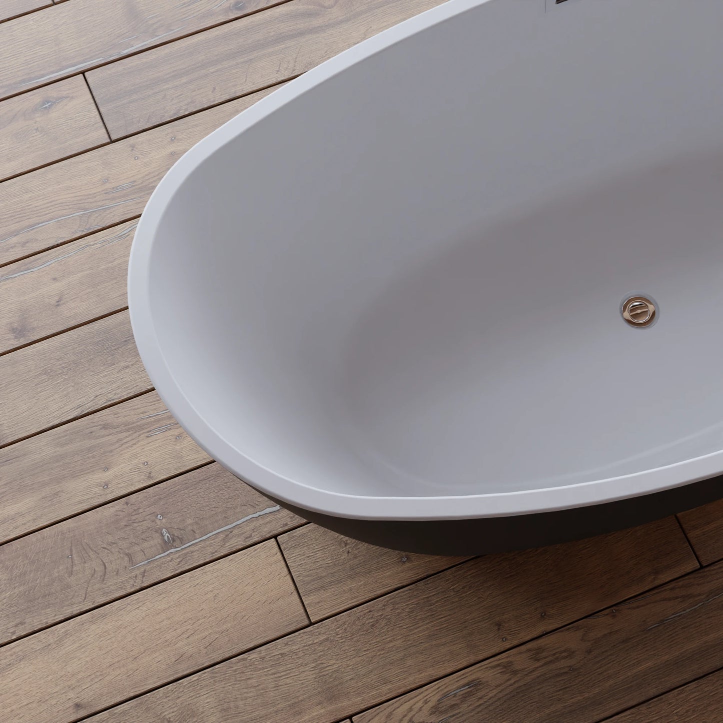 Baignoire îlot ovale Neroon 160 cm noire Spalina – vue produit