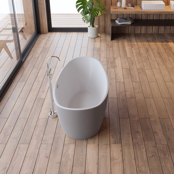 Baignoire îlot ovale grise 170 cm Neroon 2.0 / Oval freestanding bathtub matt grey 170 cm Neroon 2.0 / Bañera exenta oval grise mate 170 cm Neroon 2.0 / Vasca freestanding ovale grigia opaca 170 cm Neroon 2.0 / Vrijstaand ovaal bad mat grijs 170 cm Neroon 2.0