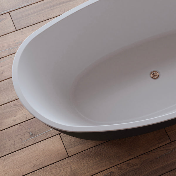 Baignoire îlot ovale noire 170 cm Neroon 2.0 / Oval freestanding bathtub matt black 170 cm Neroon 2.0 / Bañera exenta oval negro mate 170 cm Neroon 2.0 / Vasca freestanding ovale nera opaca 170 cm Neroon 2.0 / Vrijstaand ovaal bad matzwart 170 cm Neroon 2.0