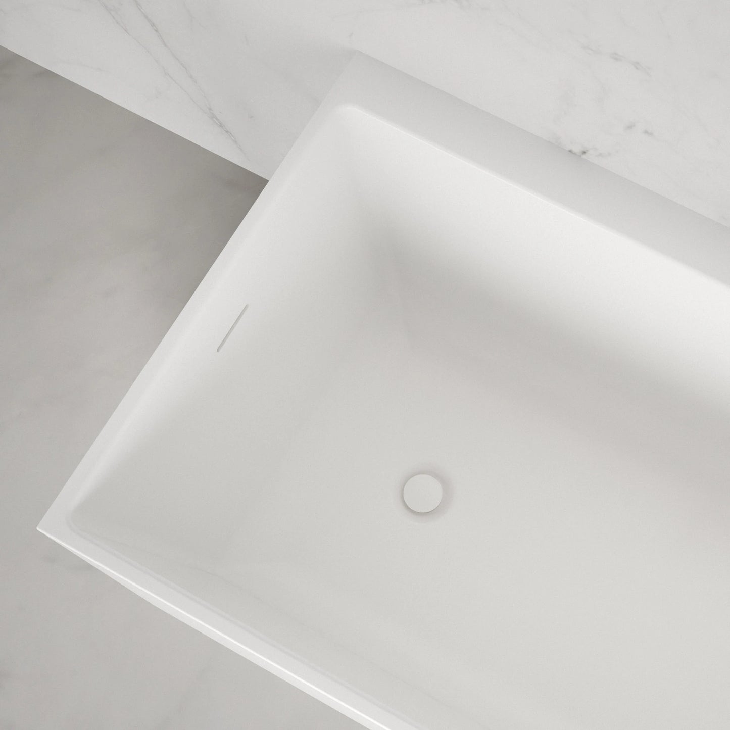 Baignoire semi-îlot murale d’angle Quantum 170 cm blanche Spalina version droite – vue produit