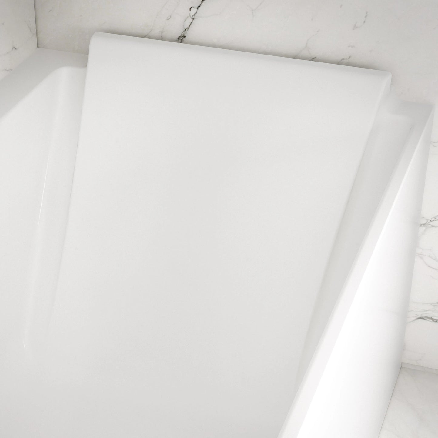 Baignoire semi-îlot murale d’angle Quantum 170 cm blanche Spalina version droite – vue produit