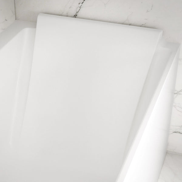 Baignoire semi-îlot murale d’angle Quantum 170 cm blanche Spalina version droite – vue produit