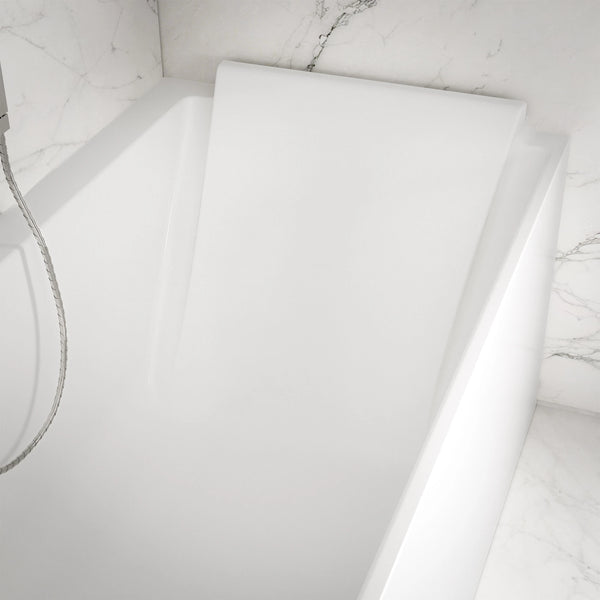 Baignoire semi-îlot murale d’angle Quantum 170 cm blanche Spalina version droite – vue produit