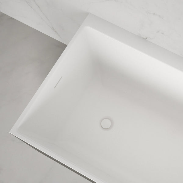 Baignoire semi-îlot murale d’angle Quantum 170 cm noire Spalina version droite – vue produit