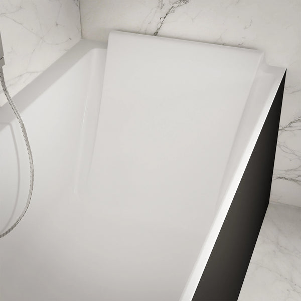 Baignoire semi-îlot murale d’angle Quantum 170 cm noire Spalina version droite – vue produit