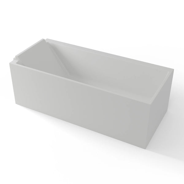 Baignoire semi-îlot murale d’angle Quantum 170 cm blanche Spalina version gauche – vue produit