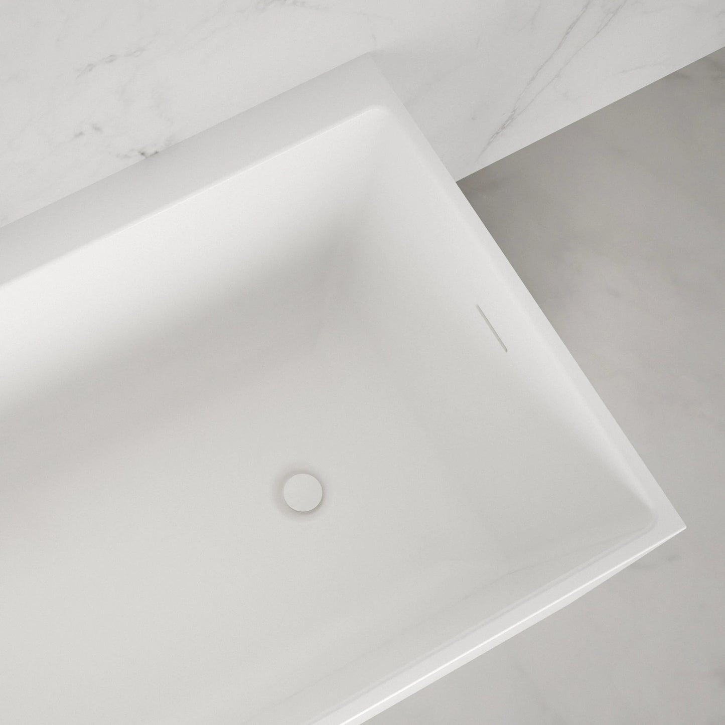 Baignoire semi-îlot murale d’angle Quantum 170 cm blanche Spalina version gauche – vue produit