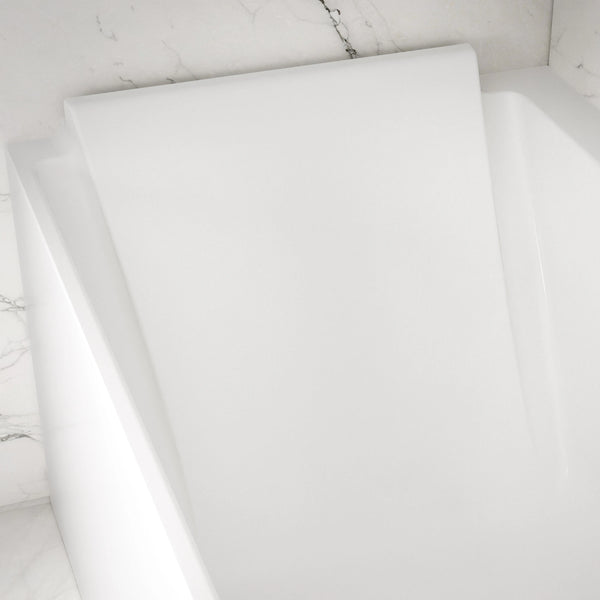 Baignoire semi-îlot murale d’angle Quantum 170 cm blanche Spalina version gauche – vue produit