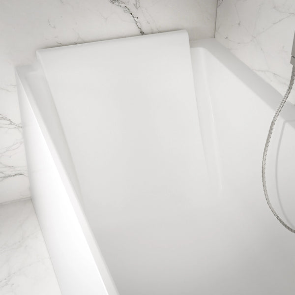Baignoire semi-îlot murale d’angle Quantum 170 cm blanche Spalina version gauche – vue produit