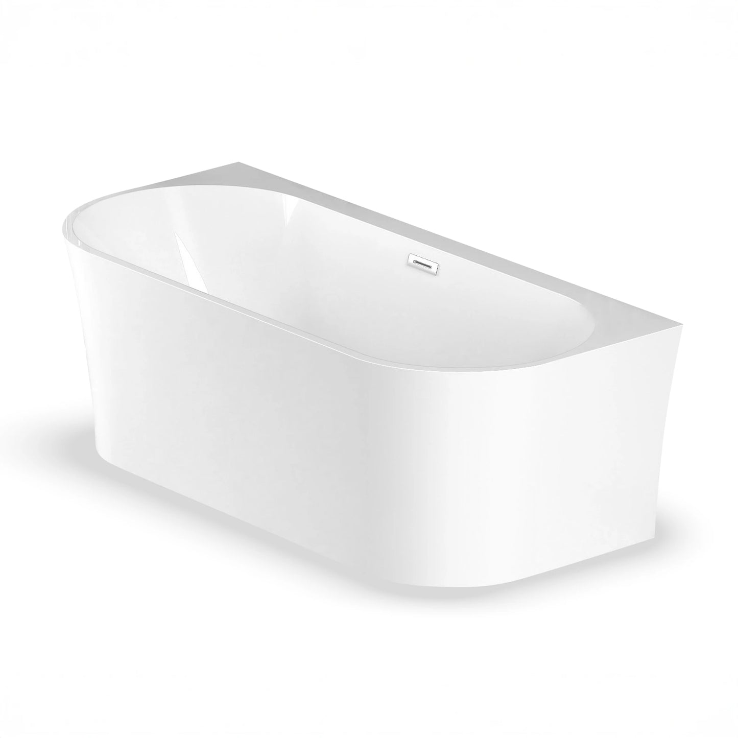 Baignoire semi-îlot murale Ruby 170 cm blanche Spalina – vue produit