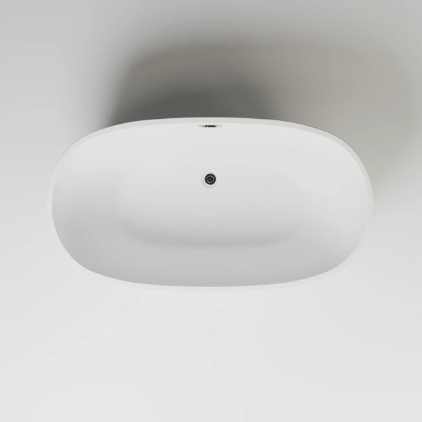 Baignoire îlot ovale Samba 150 cm blanche Spalina – vue produit