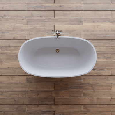 Baignoire îlot ovale Samba 150 cm blanche Spalina – vue produit