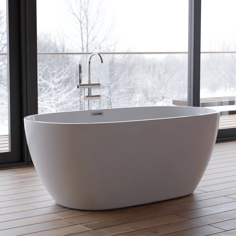 Baignoire îlot ovale Samba 150 cm blanche Spalina – vue produit
