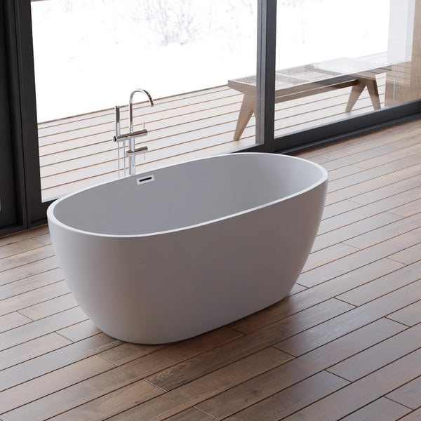 Baignoire îlot ovale Samba 150 cm blanche Spalina – vue produit