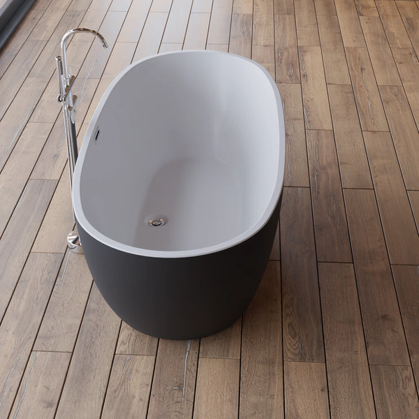 Baignoire îlot ovale Samba 170 cm noire Spalina – vue produit