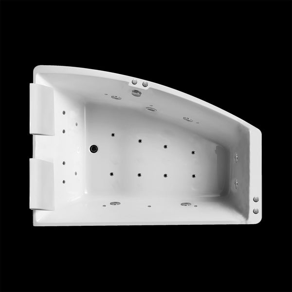 Baignoire balnéo deux personnes blanche droite 170 cm Sangha duo Wave / Rectangular 2-person whirlpool bathtub white right 170 cm Sangha duo Wave / Bañera de hidromasaje doble derecha blanco 170 cm Sangha duo Wave / Vasca idromassaggio 2 posti rettangolare bianco destra 170 cm Sangha duo Wave / Rechthoekig 2-persoons bubbelbad rechts wit 170 cm Sangha duo Wave