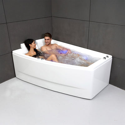 Baignoire balnéo deux personnes blanche gauche 170 cm Sangha duo Wave / Rectangular 2-person whirlpool bathtub white left 170 cm Sangha duo Wave / Bañera de hidromasaje doble izquierda blanco 170 cm Sangha duo Wave / Vasca idromassaggio 2 posti rettangolare bianco sinistra 170 cm Sangha duo Wave / Rechthoekig 2-persoons bubbelbad links wit 170 cm Sangha duo Wave