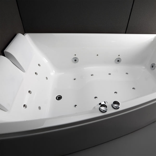 Baignoire balnéo deux personnes blanche gauche 170 cm Sangha duo Wave / Rectangular 2-person whirlpool bathtub white left 170 cm Sangha duo Wave / Bañera de hidromasaje doble izquierda blanco 170 cm Sangha duo Wave / Vasca idromassaggio 2 posti rettangolare bianco sinistra 170 cm Sangha duo Wave / Rechthoekig 2-persoons bubbelbad links wit 170 cm Sangha duo Wave