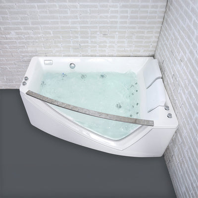 Baignoire balnéo d’angle deux personnes avec hublot droite blanche 170 cm Savana duo Wave / Two-person corner whirlpool bathtub with white porthole 170 cm Savana duo Wave right / Bañera de hidromasaje esquinera para dos con ojo de buey blanco 170 cm Savana duo Wave derecha / Vasca idromassaggio angolare per due persone con oblò bianco 170 cm Savana duo Wave destra / Hoekwhirlpool voor twee met witte patrijspoort 170 cm Savana duo Wave rechts