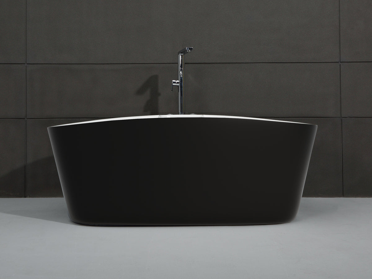 Baignoire balnéo îlot ovale Tao noire Spalina – vue produit