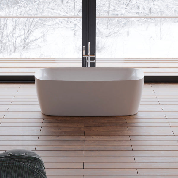 Baignoire îlot ovale blanche 170 cm Swing / Oval freestanding white bathtub 170 cm Swing / Bañera exenta oval blanca 170 cm Swing / Vasca freestanding ovale bianca 170 cm Swing / Ovale vrijstaand bad wit 170 cm Swing