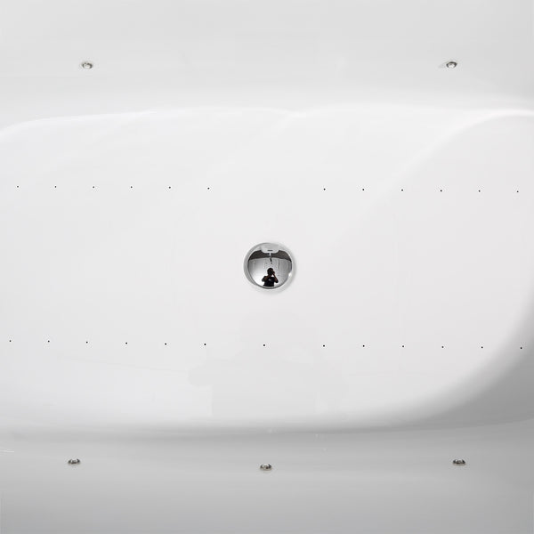 Baignoire balnéo îlot blanche 170 cm Tao Bulle / Freestanding whirlpool bathub white 170 cm Tao Bulle / Bañera de hidromasaje exenta blanco 170 cm Tao Bulle / Vasca freestanding idromassaggio bianco 170 cm Tao Bulle / Vrijstaand bubbelbad wit 170 cm Tao Bulle