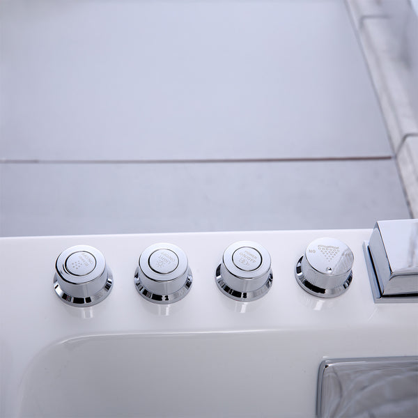 Baignoire balnéo classique blanche 170 cm Tenzo Wave / Rectangular classic whirlpool bathtub white 170 cm Tenzo Wave / Bañera de hidromasaje rectangular clasico blanco 170 cm Tenzo Wave / Vasca idromassaggio rettangolare classiche bianco 170 cm Tenzo Wave / Rechthoekig klassiek bubbelbad wit 170 cm Tenzo Wave