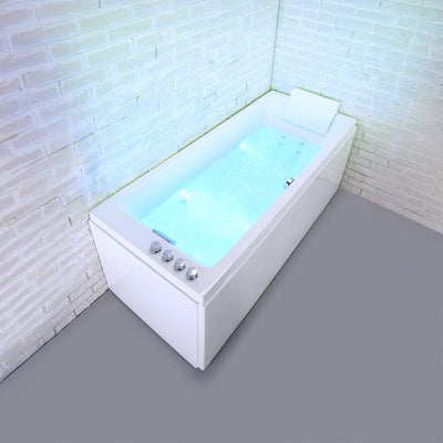 Baignoire balnéo classique blanche 170 cm Tenzo Wave / Rectangular classic whirlpool bathtub white 170 cm Tenzo Wave / Bañera de hidromasaje rectangular clasico blanco 170 cm Tenzo Wave / Vasca idromassaggio rettangolare classiche bianco 170 cm Tenzo Wave / Rechthoekig klassiek bubbelbad wit 170 cm Tenzo Wave