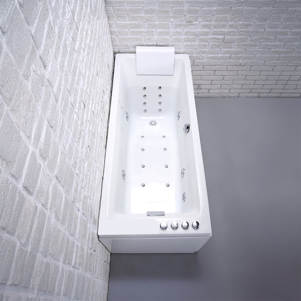 Baignoire balnéo classique blanche 170 cm Tenzo Wave / Rectangular classic whirlpool bathtub white 170 cm Tenzo Wave / Bañera de hidromasaje rectangular clasico blanco 170 cm Tenzo Wave / Vasca idromassaggio rettangolare classiche bianco 170 cm Tenzo Wave / Rechthoekig klassiek bubbelbad wit 170 cm Tenzo Wave